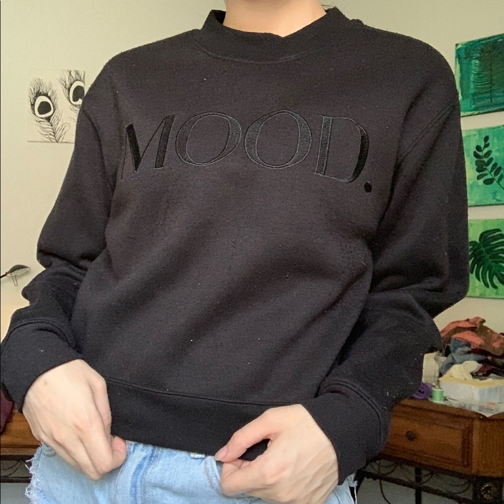 Black MOOD sweater with zip up sides